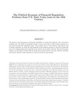 Evidence from US State Usury Laws in the 19th Century