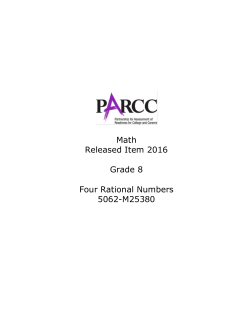 Math Released Item 2016 Grade 8 Four Rational Numbers 5062