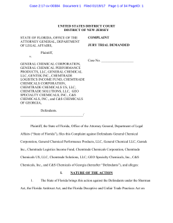 UNITED STATES DISTRICT COURT DISTRICT OF NEW JERSEY