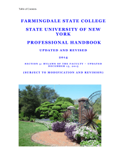 FARMINGDALE STATE COLLEGE STATE UNIVERSITY OF NEW