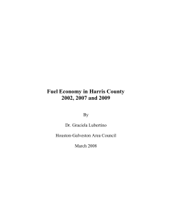 Fuel Economy in Harris County for 2002, 2007, and 2009