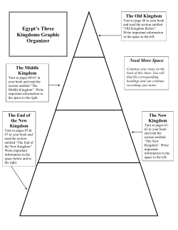 Egypt`s Three Kingdoms Graphic Organizer The Old Kingdom
