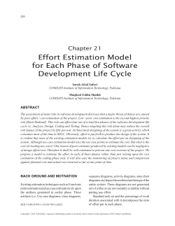 Effort Estimation Model for Each Phase of Software Development