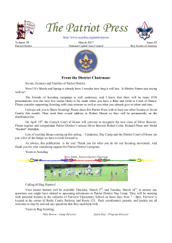 The Patriot Press - National Capital Area Council