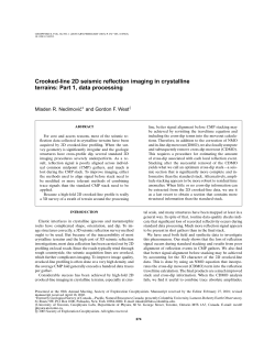 Crooked-line 2D seismic reflection imaging in crystalline