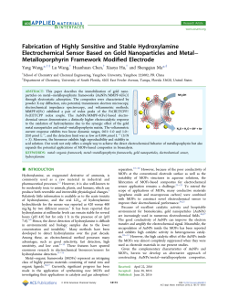 Fabrication of Highly Sensitive and Stable Hydroxylamine