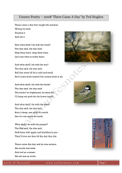 2008 `There Came A Day`