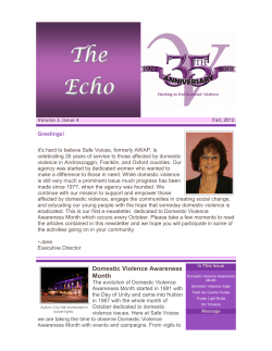 Domestic Violence Awareness Month
