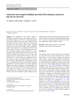 Antarctic moss carpets facilitate growth of Deschampsia antarctica