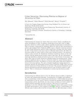 Urban Attractors: Discovering Patterns in - HuMNet Lab