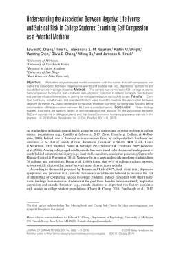 Understanding the Association Between Negative Life Events and