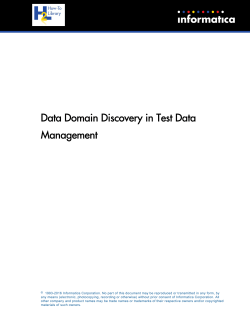 Data Domain Discovery in Test Data Management