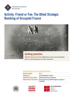 Activity: Friend or Foe: The Allied Strategic Bombing of Occupied