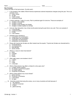 Key Concepts Choose the letter of the best answer. (5