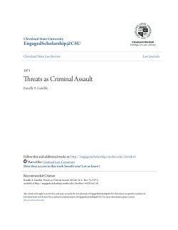 Threats as Criminal Assault