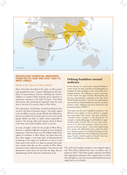 Defining fraudulent essential medicines