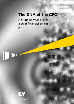 The DNA of the CFO