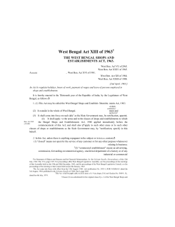 83. The West Bengal Shops and Establishments Act, 1963