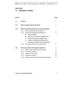 14. Transport Hygiene May05