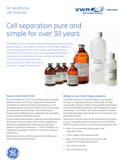 Cell separation pure and simple for over 30 years