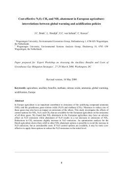 Cost-effective N2O, CH4 and NH3 abatement in