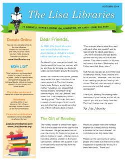 Fall, 2014 - The Lisa Libraries