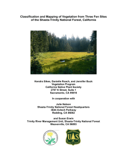 Shasta-Trinity Fen Vegetation and Mapping Report