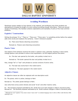 Avoiding Wordiness - Dallas Baptist University