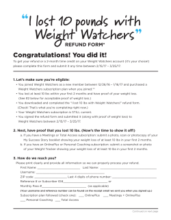 I lost 10 pounds with Weight Watchers