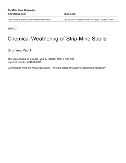 Chemical Weathering of Strip-Mine Spoils