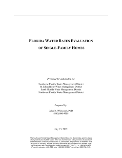 Florida Water Rates Evaluation of Single-Family Homes