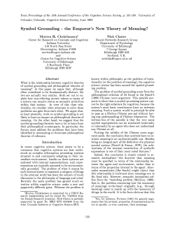 Symbol Grounding - the Emperor`s New Theory