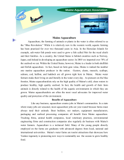 An Aquaculture Story - Maine Aquaculture Association