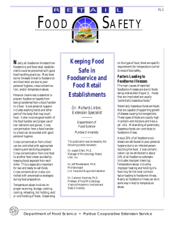 Keeping Food Safe in Foodservice and Food