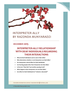 Interpreter-Ally Relationship with Deaf Individuals