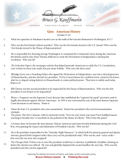 Bruce G. Kauffmann - Bruce`s History Lessons