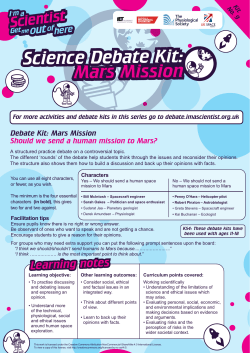 the Mars Mission Debate Kit (Large Print)