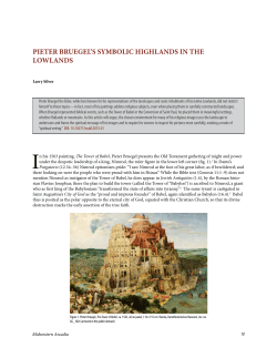 PIETER BRUEGEL`S SYMBOLIC HIGHLANDS IN THE LOWLANDS