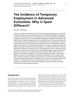 The Incidence of Temporary Employment in Advanced - IAE-CSIC