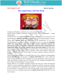 The United States And The Word