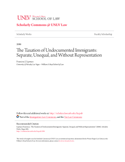 The Taxation of Undocumented Immigrants