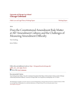 Does the Constitutional Amendment Rule Matter at All? Amendment