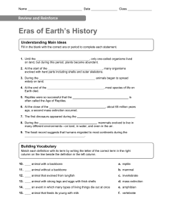 Eras of Earth`s History