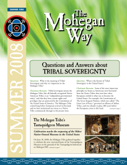 the The Mohegan Way newsletter