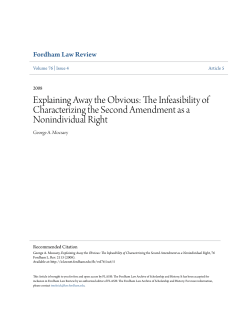 Explaining Away the Obvious - FLASH: The Fordham Law Archive of
