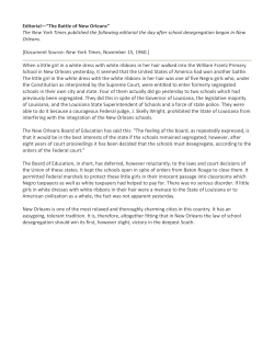 Editorial&mdash;&ldquo;The Battle of New Orleans&rdquo;