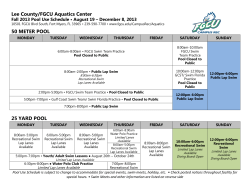 Lee County/FGCU Aquatics Center 50 METER POOL 25 YARD POOL