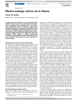 Marine ecology warms up to theory
