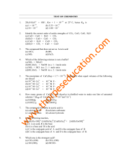 test of chemistry - Thorpes Education