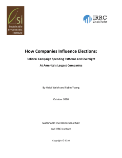 How Companies Influence Elections